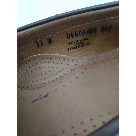 G H BASS & CO WEEJUN TWO Tone BLACK AND BROWN KILTIE TASSEL LOAFERS SIZE 11 D - Picture 9 of 16